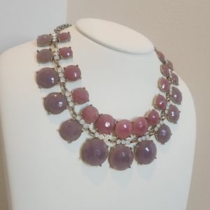 Pink and lilac stone necklace